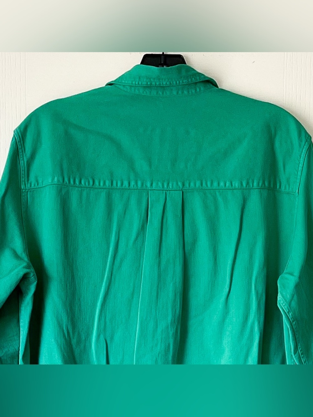 Frank & Eileen Rory Maxi Shirt Dress Cotton Kelly Green Button Down Large EUC - Picture 7 of 9